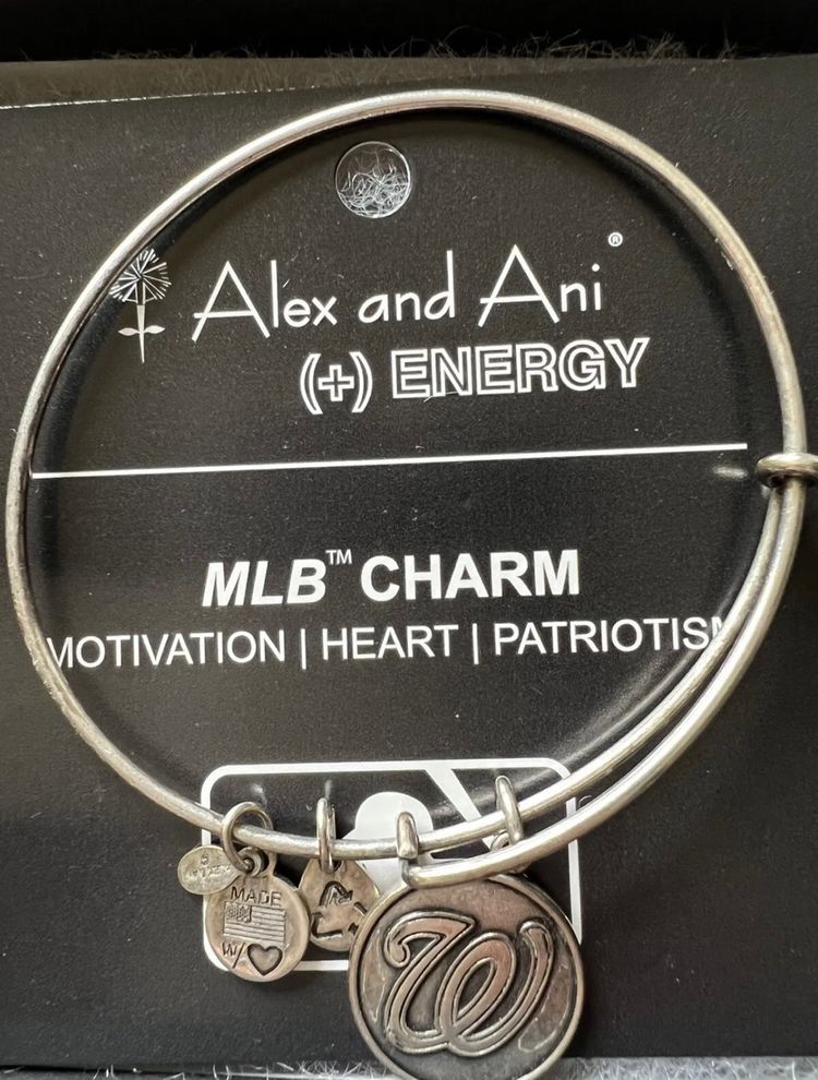 Alex and Ani MLB W Logo Charm Silver tone 2012