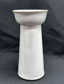 SALE Vintage MCM Style ART Pottery JULIETTE Vase Vessel Redware White Glaze