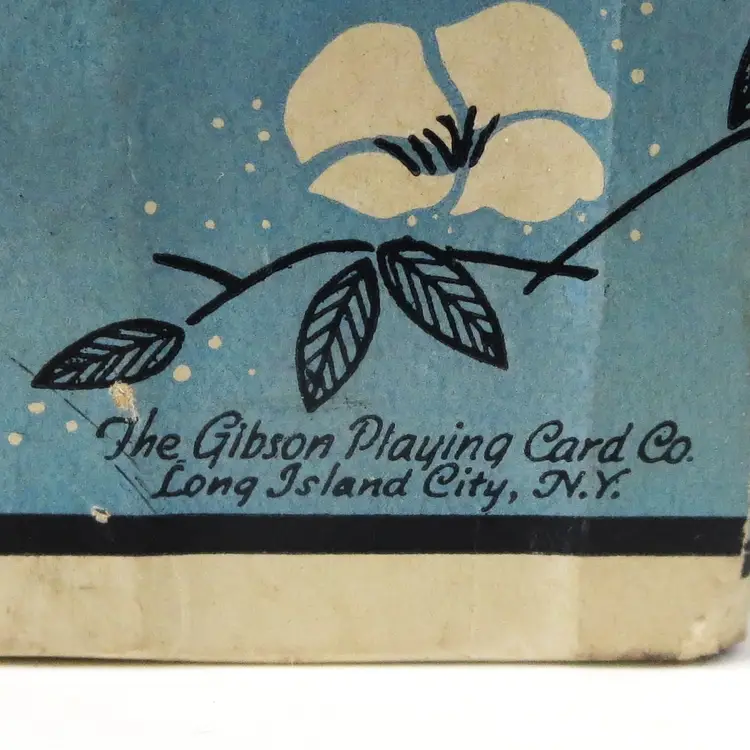 Vintage Gibson Playing Cards Twin Deck Bridge Rule Card