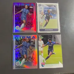 Naomi Girma Lot - Parkside Paramount 2022 Rookie 57/749 - 2022 Pronto Defender Of The Year /386 - Topps Chrome 125/250 - Women’s Soccer