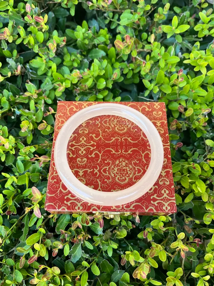 Natural Rose Pink Jade Bangle Bracelet