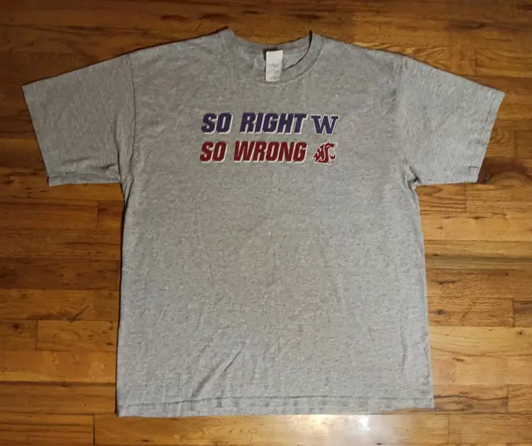 vintage Washington Huskies WSU Cougars t shirt football college rivals
