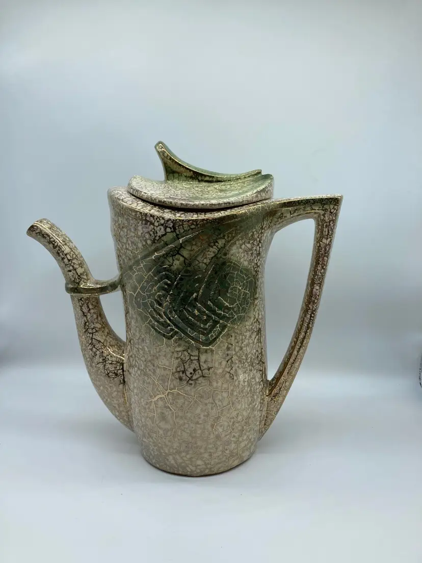 McCoy Pottery Coffee/Tea Pot 24 K Gold Trim. No Chips or Cracks, Crazing