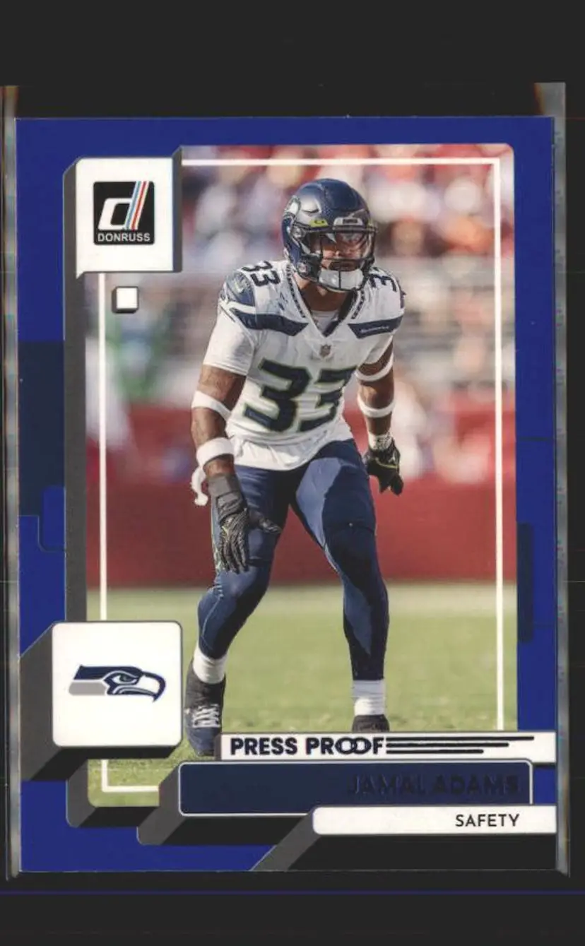 2022 Donruss #36 Jamal Adams Blue Press Proof - (139) - Seattle Seahawks