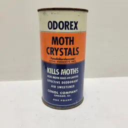 Odorex Moth Crystals Cenol Company Chicago Empty Can