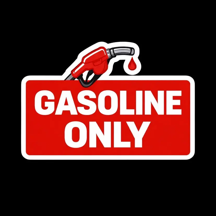 8” - 3 Pack - Gasoline Only Sticker