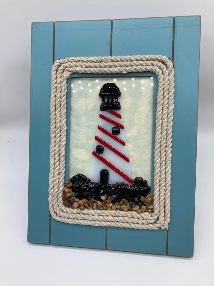 Glass Lighthouse Framed Art