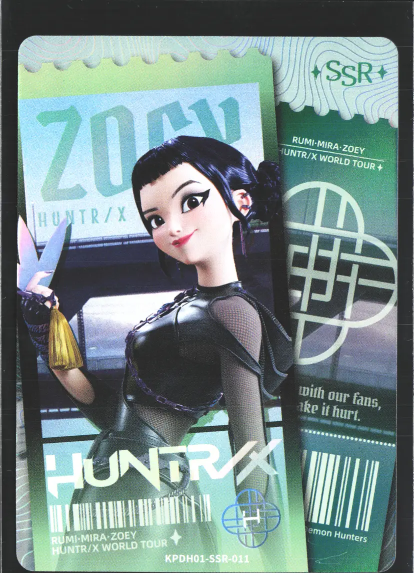 Zoey Trading Card SSR Foil KPop Demon Hunters 2026 Kayou Huntrx