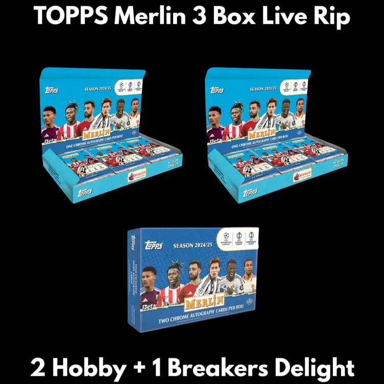 2024-25 Topps Merlin Soccer 3 Box Mixer (2 Hobby, 1 BD) Live Rip PYT (25-019)