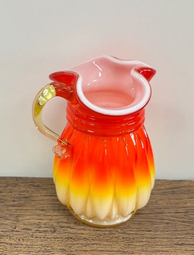 MCM Amberina Cased Pitcher by Kanawha Glass Co
