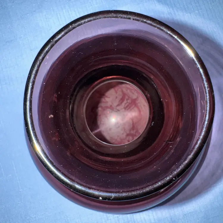 Blenko 429S squat Vase amethyst hand-blown glass 6.5” tall