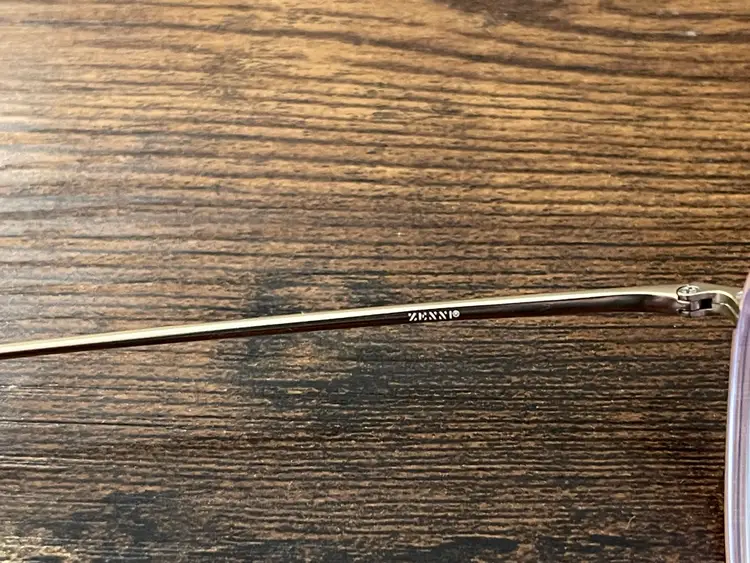 Zenni Round Pink and Gold Tone with Oval Retro Shape Eyeglass Frames Only 47-20-140 mm