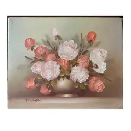 Set of 2 Vintage Floral Oil Paintings – Signed & Gorgeous!