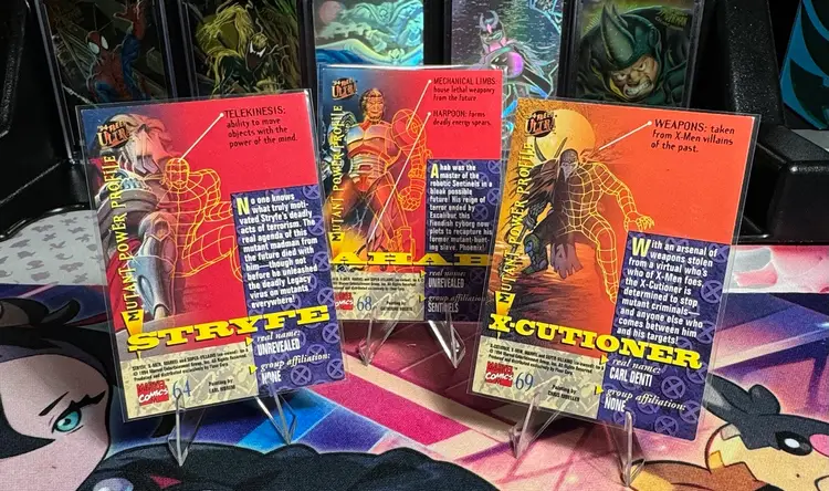 1994 Fleer Ultra Marvel 3 Card Lot Featuring X-cutioner, Ahab, And Stryfe