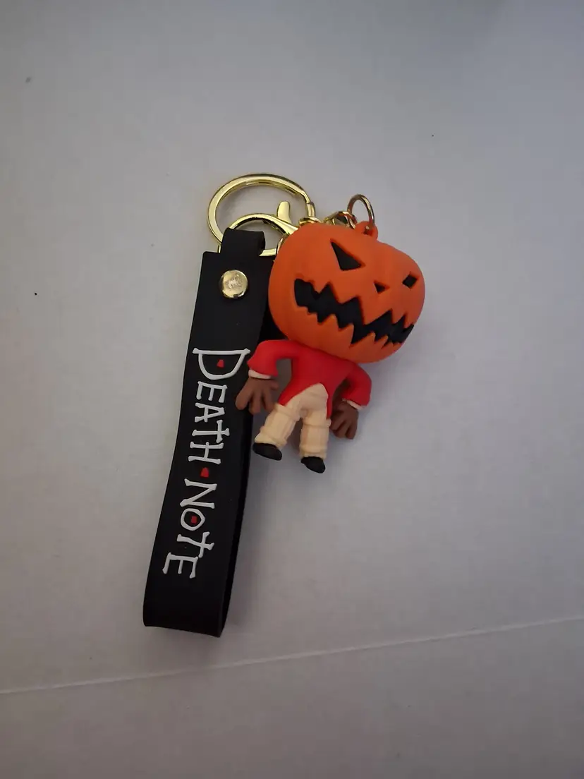 Death Note Pumpkin Head Keychain-FREE SHIP