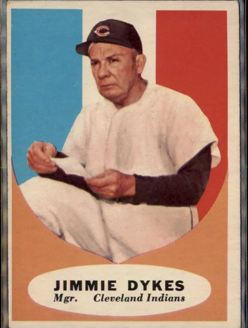 1961 Topps #222 Jimmie Dykes - ( ) - Cleveland Indians