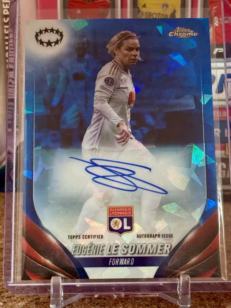 Eugenie Le Sommer 2023-24 Topps Chrome Sapphire Autograph Auto #A-EL Lyon France