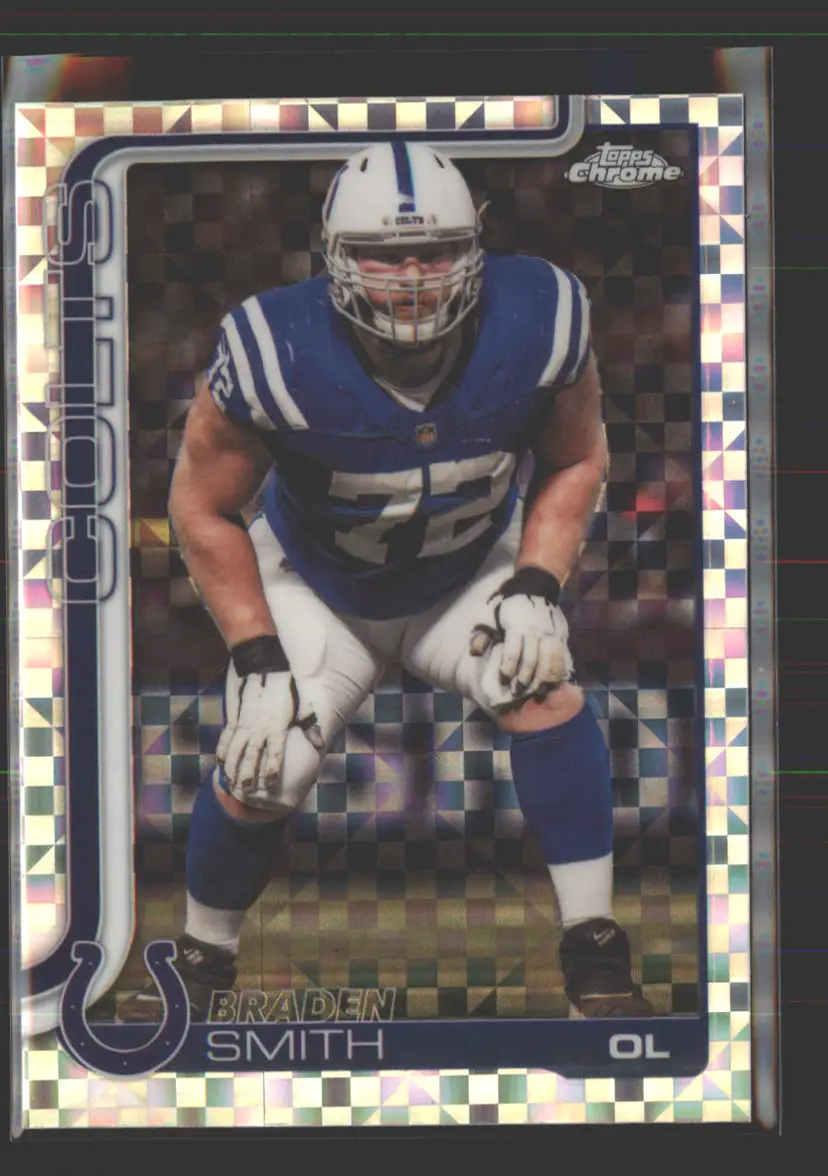 Braden Smith 2025 Topps Chrome X-Fractor #134 - (142) - Indianapolis Colts