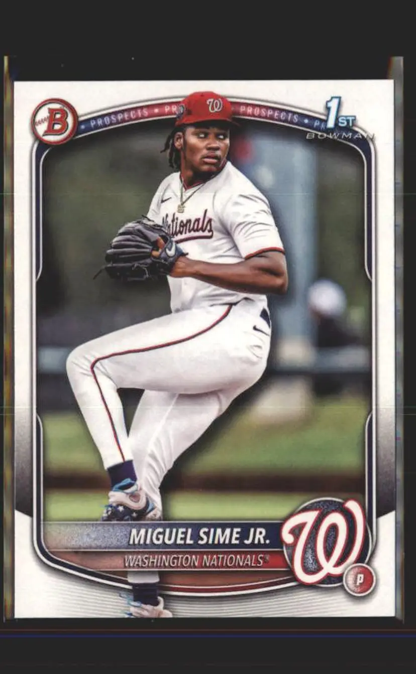 2025 Bowman Draft #BD-181 Miguel Sime Jr. - (137) - Washington Nationals