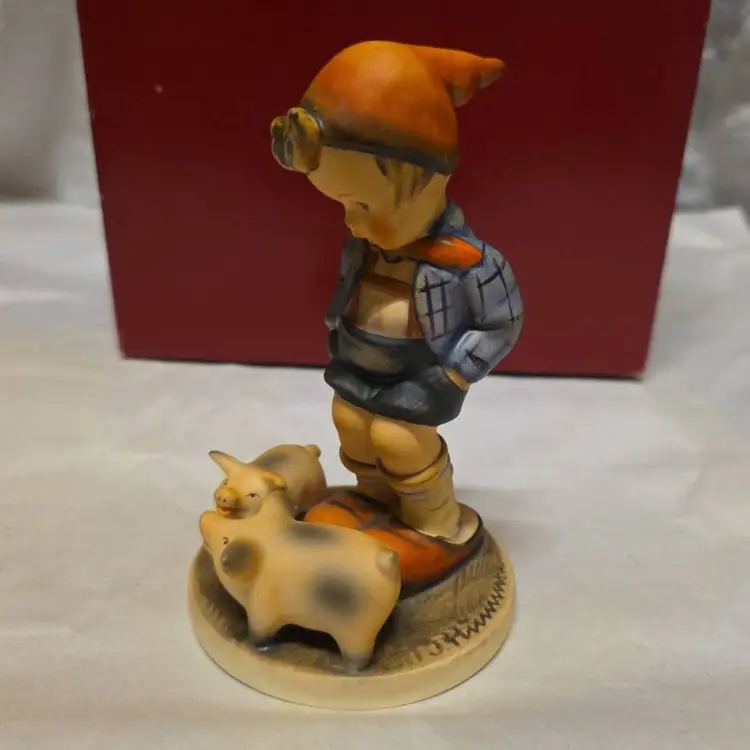 Vintage 1970s Hummel "Farm Boy" With Pigs Figurine Goebel West Germany