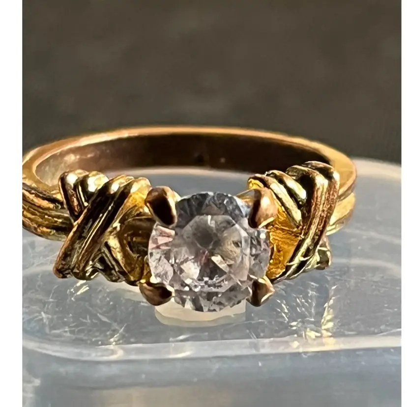Size Nine Band With CZ Stones