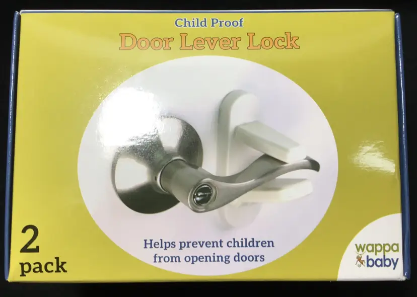 Wappa Baby child proof door lever lock, new in box, pkg of 2
