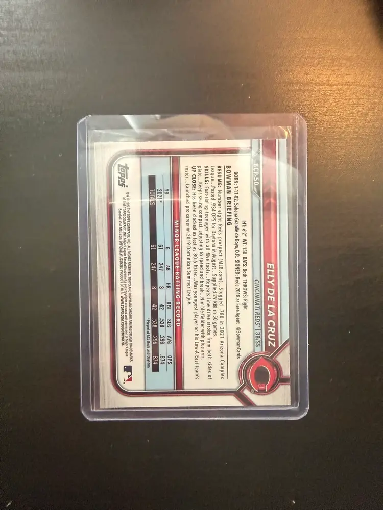 Elly De La Cruz 2022 Bowman Chrome 1st Base