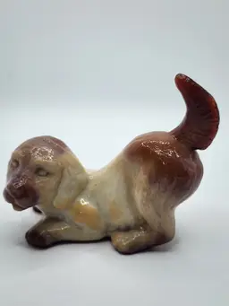 Fenton Playful Puppy Figurine 4 in tall