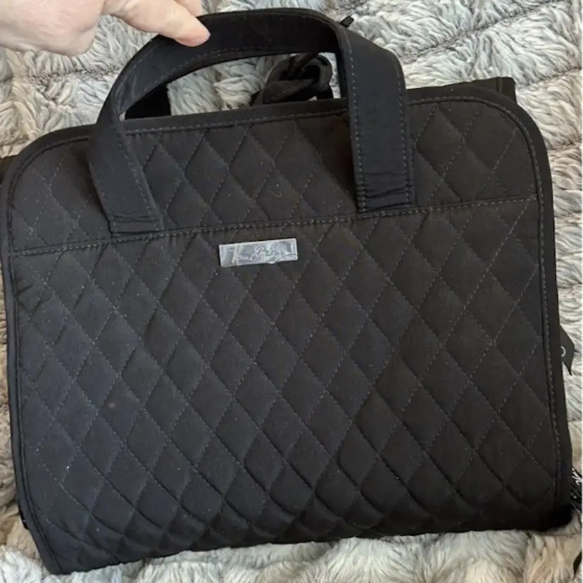 VERA BRADLEY Hanging Travel Organizer Cosmetics - Classic Black Microfiber