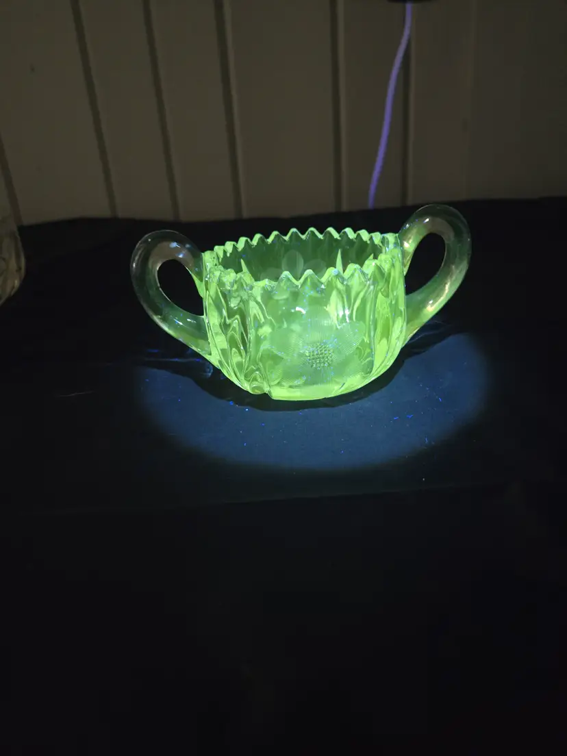 American Brilliant Cut Glass Open Sugar