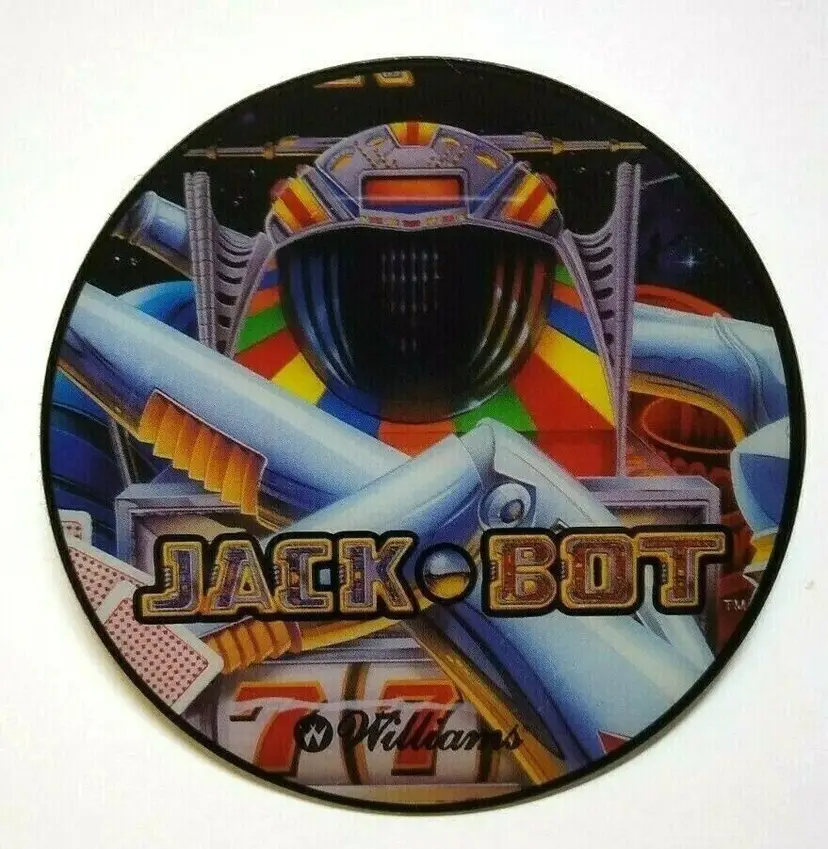 Jackbot COASTER Pinball Original NOS Plastic Promo Pinbot Robot 1995 Vintage