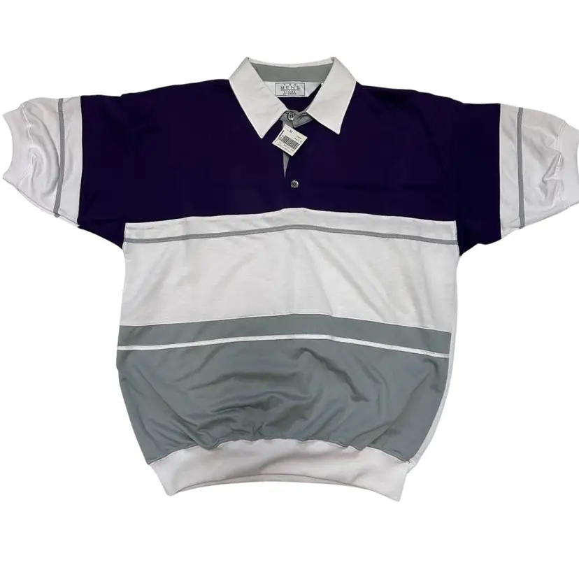 NWT RARE Original Sears Tag Vintage 90’s Burgundy Grandpa Golf Polo - Medium