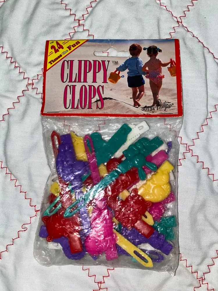 Vintage Clippy Clops Hair Bows NOS 1996