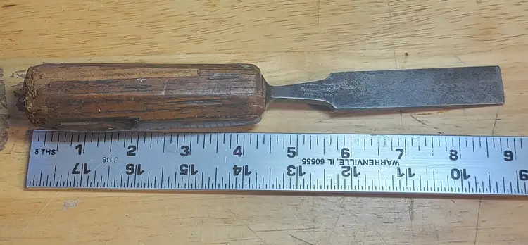 Vintage W Butcher 3/4" Firmer Chisel, Sheffield England Old Handle Quality Steel