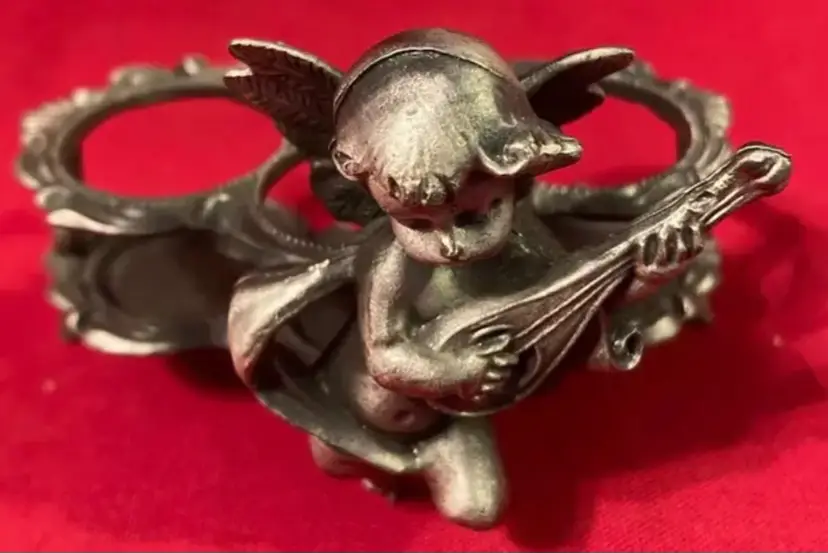 MCM Silver Plate Cherub Lipstick Holder