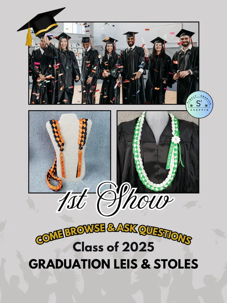 Class of 2025 Graduation Leis Stoles & More!!!