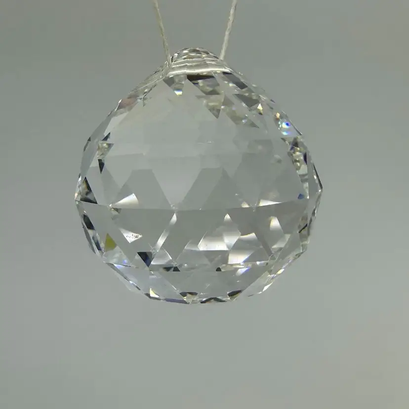 Round Crystal Hanging Ornament 1”
