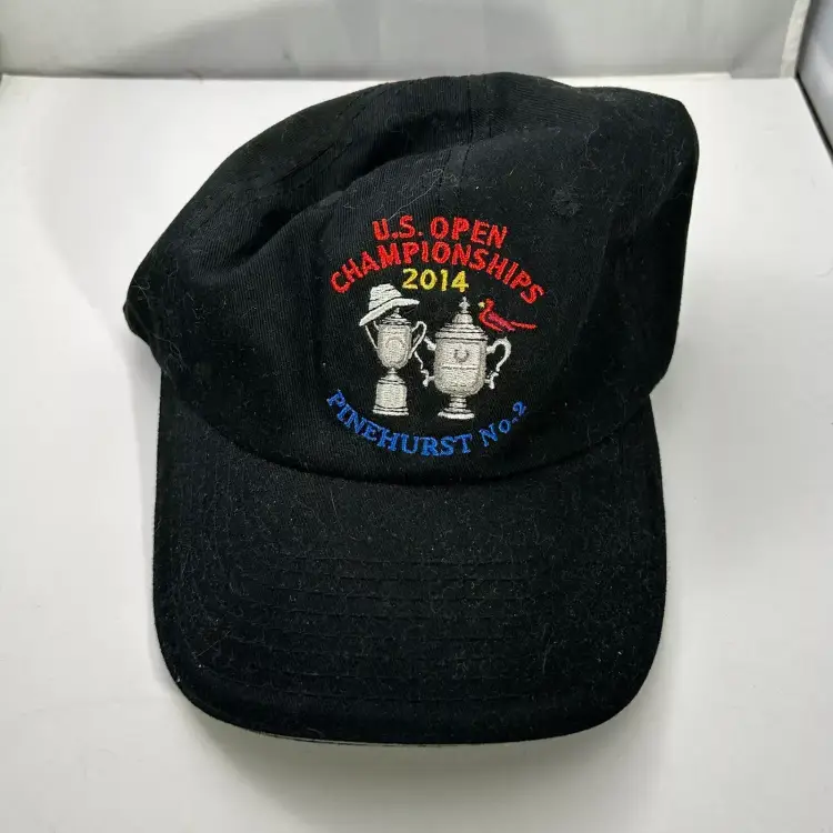 2014 US Open Championships Pinehurst No 2 Golf Hat Cap USGA Black Adjustable