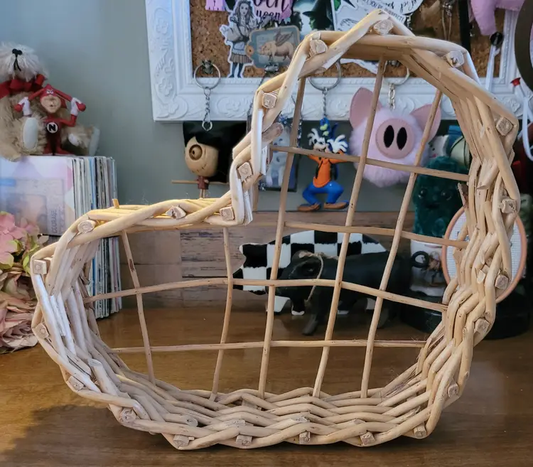 Vintage Wicker Heart Shaped Willow Branch Wreath