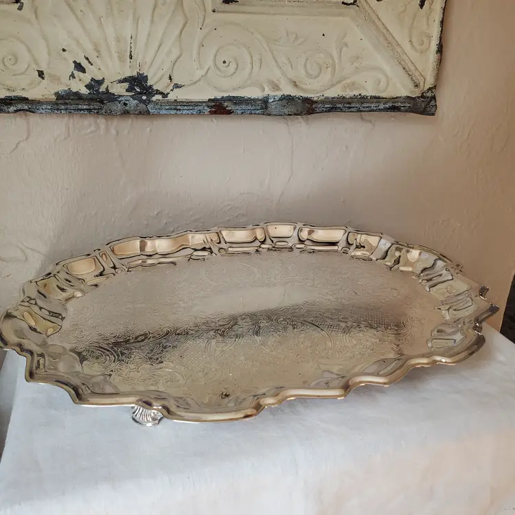 Silver Plated Serving Tray F.B Rogers Silver Co