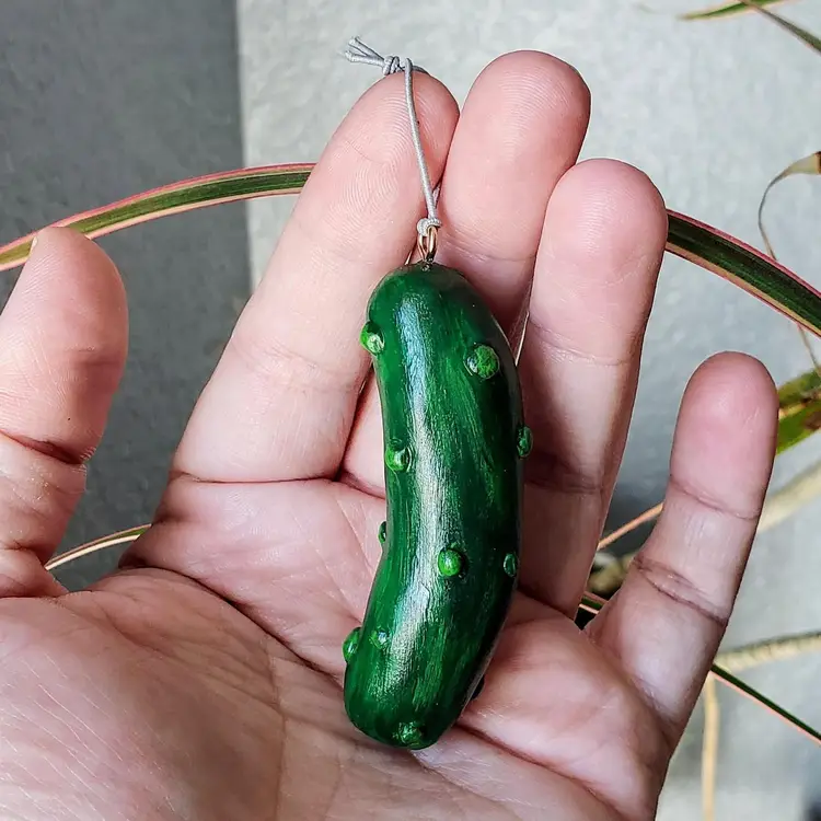 Handmade Dill Pickle Ornament