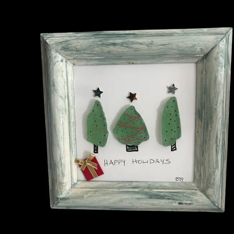 Sea Glass Holiday Trees - Made By Me