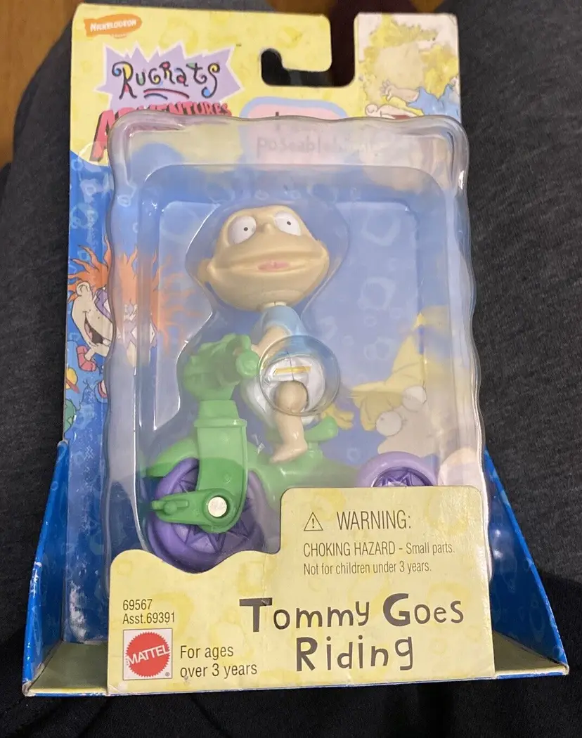 Nickelodeon Rugrats Adventures Tommy Goes Riding Bike Toy 1999 Vintage Mattel 