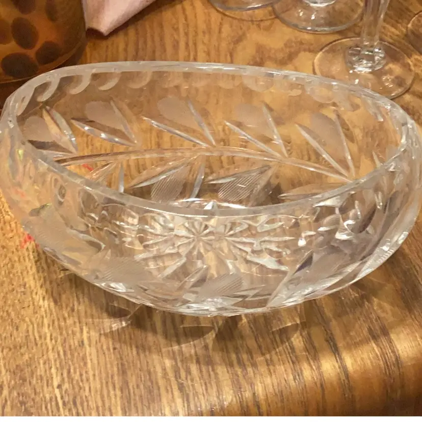 Cut Glass Crystal Trinket Bowl