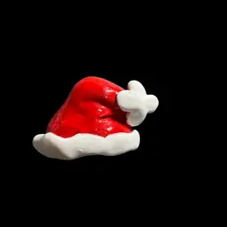 Santa Hat Wooden Brooch