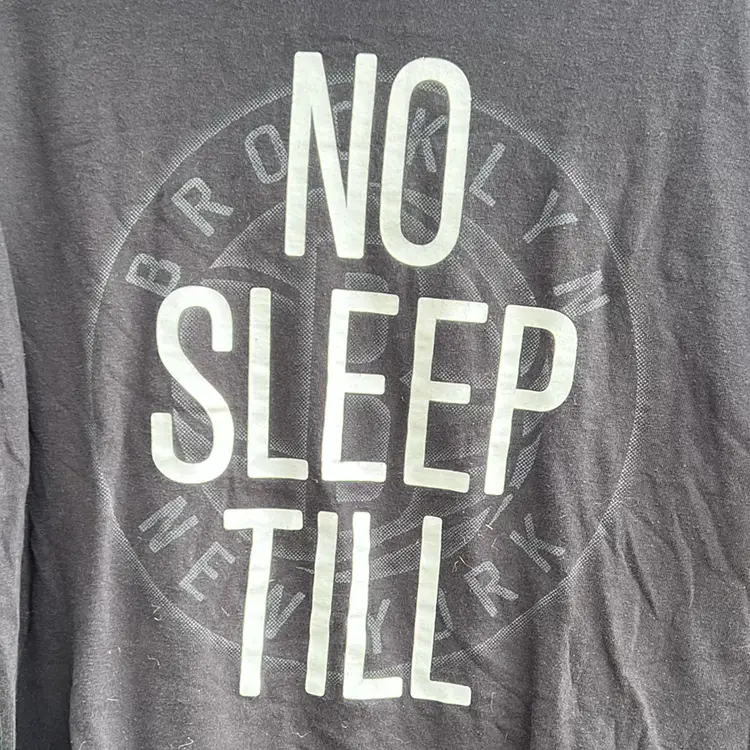 No Sleep Till Brooklyn, New York Black T-Shirts Vintage Tag Attached Size Large
