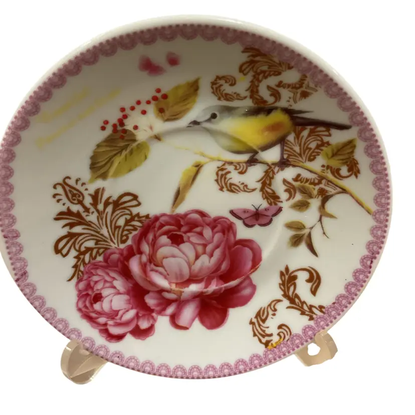 4.5” Flowers & Birds Small Plate