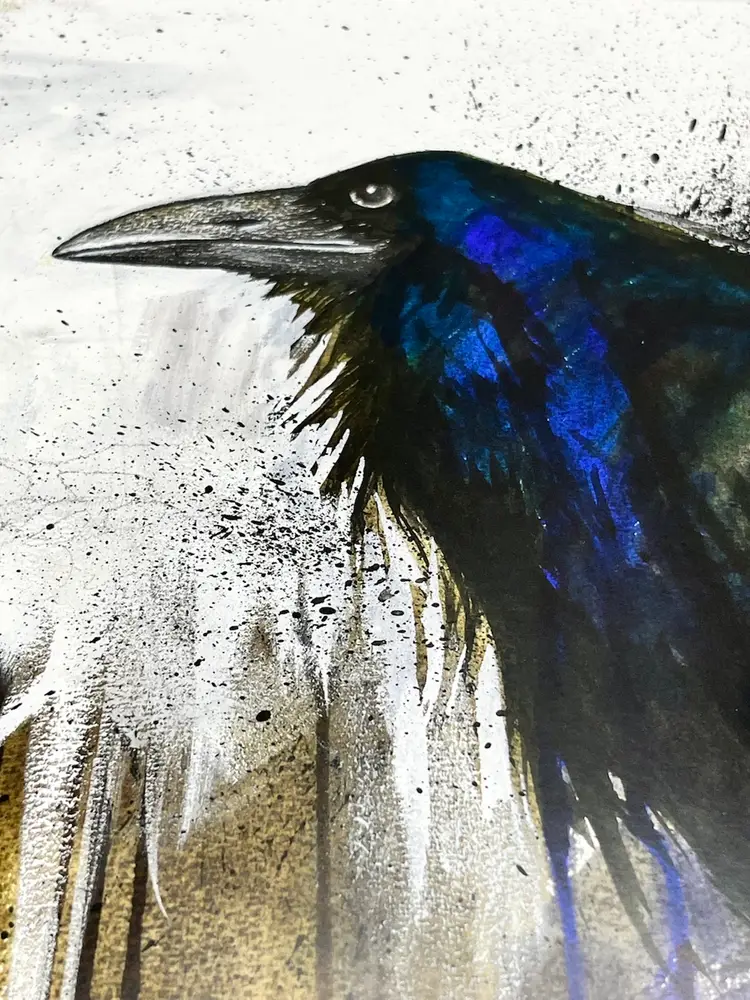 Raven Art Print Signed By Kevin Eslinger