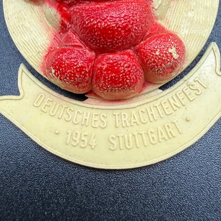 Vintage German Pin 1954 Deutsches Trachtenfest Stuttgart Germany Festival Tracht