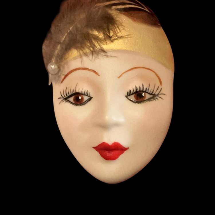 Lot Of Three Gorgeous Ladies Figures From 20s Through 40s~  Possibly Handmade. Ceramic Heads.